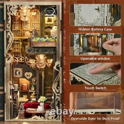 Book Nook Kit DIY Miniature House Coffee Shop Dollhouse Kit for Adults and