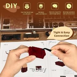 Book Nook Kit DIY Miniature House Coffee Shop Dollhouse Kit for Adults and