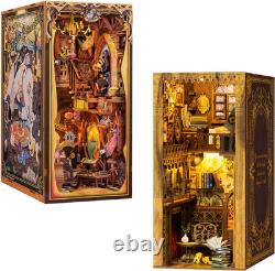 Book Nook Kit DIY Miniature House Dollhouse Kit for Adult and Teens, Booknook