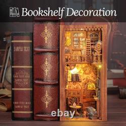 Book Nook Kit DIY Miniature House Dollhouse Kit for Adult and Teens, Booknook