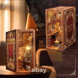 Book Nook Kit DIY Miniature House Dollhouse Kit for Adult and Teens, Booknook