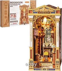 Book Nook Kit Miniature Library Wooden Puzzle Collectible DIY Decor