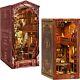 Book Nook Kit for Adults 2 Pack DIY Miniature Dollhouse Kit with Light Wood 3D
