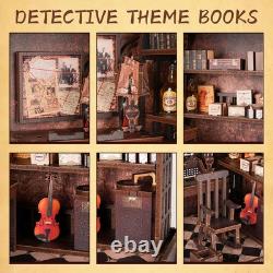 Book Nook Kit for Adults, DIY Miniature Booknook Kit with Led Light, 3D Wooden B