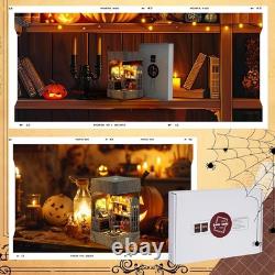 Book Nook Kit for Adults, DIY Miniature Booknook Kit with Led Light, 3D Wooden B