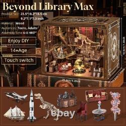 Book Nook Library Kit, DIY Miniature Dollhouse Booknook Kit, 3D Wooden Puzzle fo