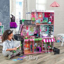 Brooklyn's Loft Dollhouse w accessories Furniture Wooden Playhouse Kids Loft Fun