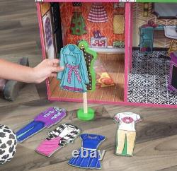 Brooklyn's Loft Wooden Dollhouse with 25-Piece Accessory Set Lights and Sounds