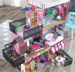 Brooklyn's Loft Wooden Dollhouse with 25-Piece Accessory Set Lights and Sounds