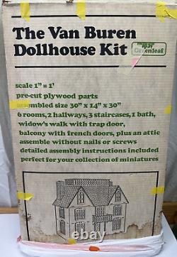 COMPLETE Van Buren Dollhouse Kit 8005 1979 Greenleaf With WINDOWS VTG see VIDEO