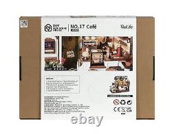 Café Miniature House Kit Kid DIY Dollhouse 3D Wooden Assembly Building Toy Decor