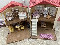 Calico Critters CC1797 Red Roof Country Home Gift Set plus extra furniture