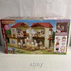 Calico Critters RED ROOF COUNTRY HOME GIFT SET Bonus Gift Set New Open Dmgd Box