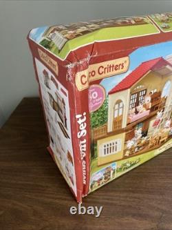 Calico Critters RED ROOF COUNTRY HOME GIFT SET Bonus Gift Set New Open Dmgd Box