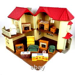 Calico Critters Red Roof Country Home Epoch Sylvanian Families Cozy House Lot