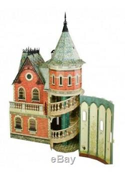 Cardboard model kit. Victorian doll house. Scale about 1/14. Full set of 3 kits