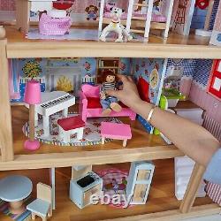 Casa De Muñecas Barbie Para Niñas De Madera Con Juego De Muebles Incluido