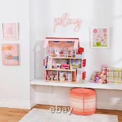 Casa De Muñecas Barbie Para Niñas De Madera Con Juego De Muebles Incluido