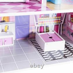 Casa de Juego para Muñecas Barbie para Niñas 4 Levels 8 pieces 5 rooms 28