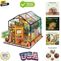 Cathy's Flower House DIY Miniature Kit with LED Lighting Perfect Holiday Gift