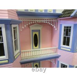 Classic Vintage Style The Victorian Painted Lady Wooden Dollhouse Kit Large 112