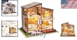 Colorful DIY Dollhouse Miniature Kit Complete with Furniture & Accessories