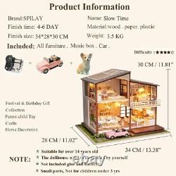 Colorful DIY Dollhouse Miniature Kit Complete with Furniture & Accessories