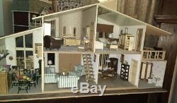 Completely Furnished and Accessorized Artply Highland Dollhouse by Nanas Minis