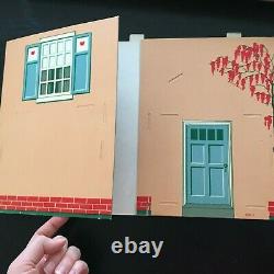 Concord The Dollhouse Beautiful 5 Rooms Toy Cardboard Kit Vintage 133 Complete