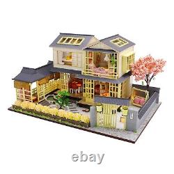 Cool Beans Boutique Miniature DIY Dollhouse Kit Wooden Japanese Home with Per