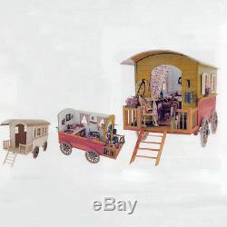 Creal CARAVAN Cypsy Caravan Kit 25 TLG Roulotte Dollhouse 112 Art 79618