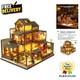 Creative Japanese Dollhouse Kit with Eco-Friendly Materials Music Box Included