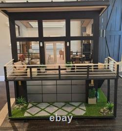 Custom 112 Modern Dollhouse Fully Furnished Contemporary Miniature House