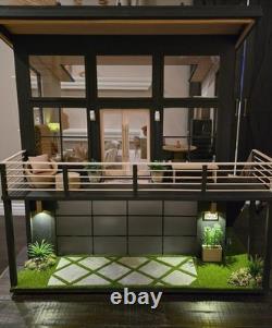 Custom 112 Modern Dollhouse Fully Furnished Contemporary Miniature House
