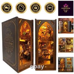 Customizable 3D Book Nook Kit with LED Light Ideal for Home Decor Enthusiasts