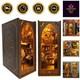 Customizable 3D Book Nook Kit with LED Light Ideal for Home Decor Enthusiasts