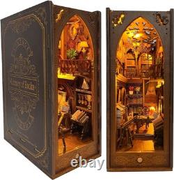 Customizable 3D Book Nook Kit with LED Light Ideal for Home Decor Enthusiasts