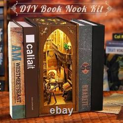 Customizable 3D Book Nook Kit with LED Light Ideal for Home Decor Enthusiasts