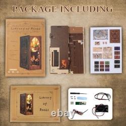 Customizable 3D Book Nook Kit with LED Light Ideal for Home Decor Enthusiasts