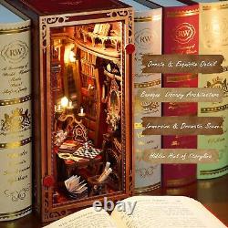 DIY Book Nook Kit Beauty and The Beast Dollhouse Miniature Booknook Bookshelf