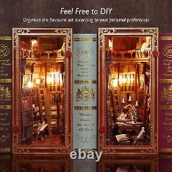DIY Book Nook Kit Beauty and The Beast Dollhouse Miniature Booknook Bookshelf