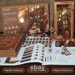 DIY Book Nook Kit Beauty and The Beast Dollhouse Miniature Booknook Bookshelf