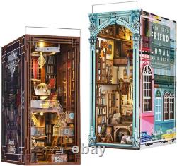 DIY Book Nook Kit, Miniature Dollhouse Booknook Kit, 3D Wooden Puzzle Bookend Bo