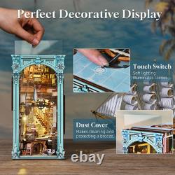 DIY Book Nook Kit, Miniature Dollhouse Booknook Kit, 3D Wooden Puzzle Bookend Bo