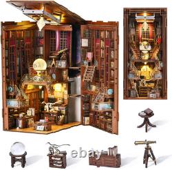 DIY Book Nook Kit, Miniature Dollhouse Booknook Kit, 3D Wooden Puzzle Bookend Bo