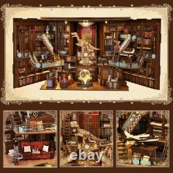 DIY Book Nook Kit, Miniature Dollhouse Booknook Kit, 3D Wooden Puzzle Bookend Bo