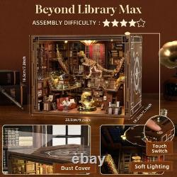 DIY Book Nook Kit, Miniature Dollhouse Booknook Kit, 3D Wooden Puzzle Bookend Bo