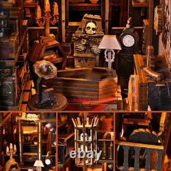 DIY Book Nook Kit, Miniature House Dollhouse Kit for Adult and Teens
