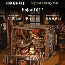DIY Book Nook Library Kit, Miniature Dollhouse Booknook Kit, 3D Wooden Puzzle Bo