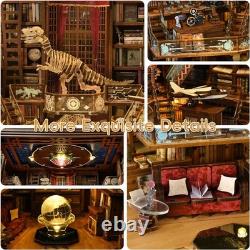 DIY Book Nook Library Kit, Miniature Dollhouse Booknook Kit, 3D Wooden Puzzle Bo